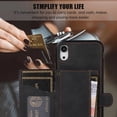 thumbnail image 2 of Mantto Case for iPhone XS,iPhone X,Wallet Phone Case Cute Leather Case with Card Holder Crossbody Cover for Women Girls Strap Wristlet RFID Blocking Shockproof For iPhone X/XS,Black, 2 of 8