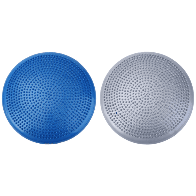 Almohadilla Inflable Antiexplosión PVC Con Disco Equilibrio Masaje para Entrenamiento Central () Azul