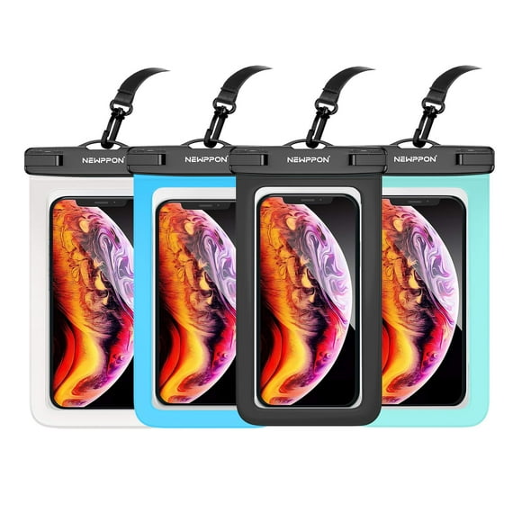 Funda impermeable para teléfono Newppon, paquete de 4, flotantes hasta 30 m