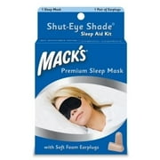 Mack's Shut-Eye Shade Premium Sleep Mask with Soft Foam Earplugs (1)