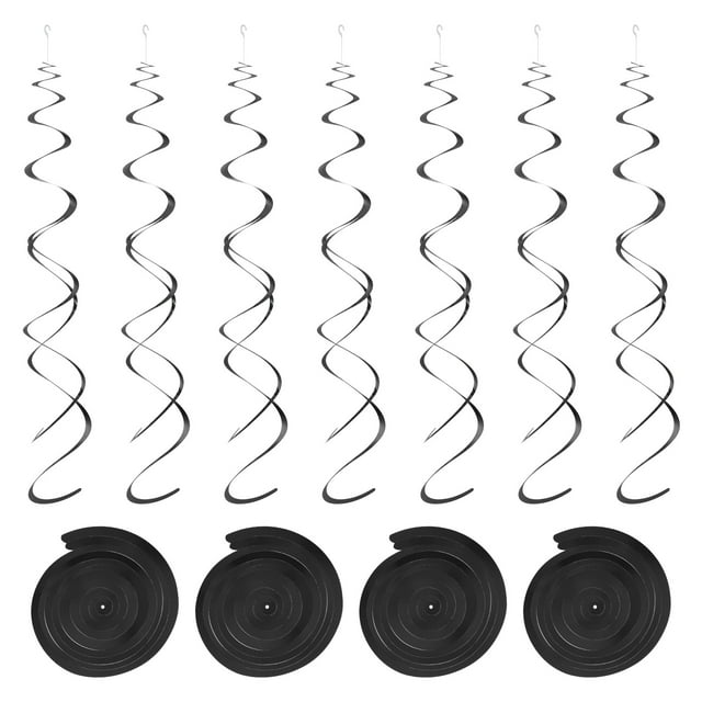 Decoraciones Colgantes de Fiesta Unique Bargains 30uds Negro PVC Serpentinas para Cumpleaños