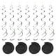 thumbnail image 1 of Decoraciones Colgantes de Fiesta Unique Bargains 30uds Negro PVC Serpentinas para Cumpleaños, 1 of 7