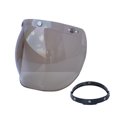 thumbnail image 1 of Visor Helmet Bubble Visor Motorcycle Helmet Windshield Lens with Flip Bracket for 3-Snap Open Face Helmets, 1 of 2