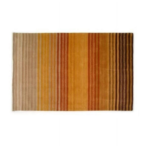 LS-RJ10 5 x 8 ft. Kavera 100 Percent Long Fiber Wool Hand Made Rug, Multicolor