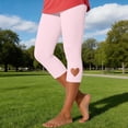 thumbnail image 5 of Pxiakgy Capri Leggings with Pockets for Women Summer Stretch Plus Size High Waisted Soft Casual Workout Yoga Pants,Comfy Stretchy Leggings Workout Compression Pants,Vacation Beach Pants Light Pink XL, 5 of 8