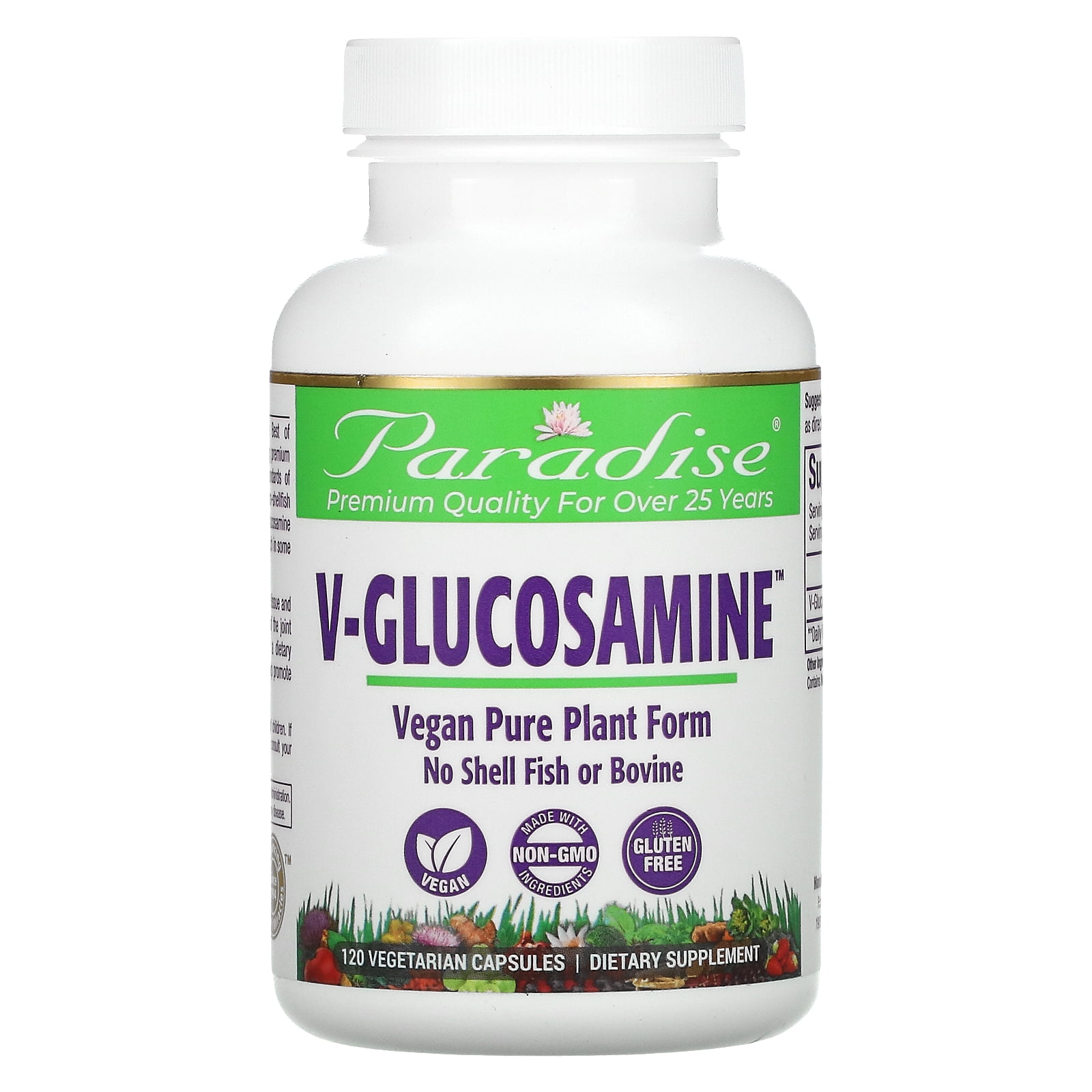 VGlucosamine, 120 Vegetarian Capsules, Paradise Herbs