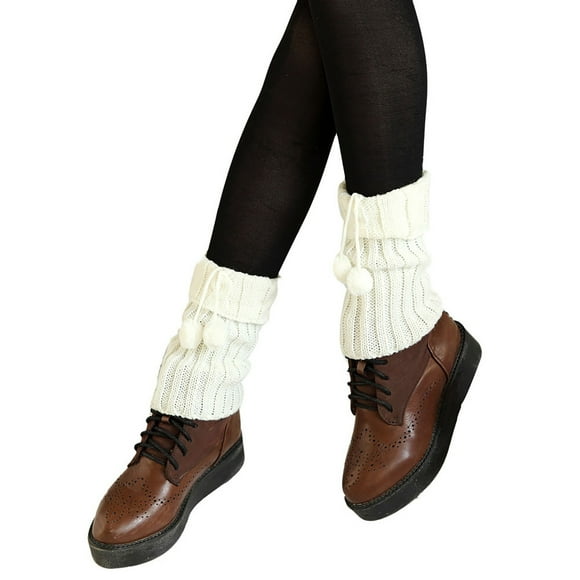 Kcodviy Womens Ladies Twist-Knitted Leg Socks for Warmers Socks Short Flap Heated Socks Boot Cover Socks Cotton Men Cute Socks Women