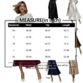 thumbnail image 2 of Women's Midi Skirts Silky Satin Flowy High Waist A Line Skirts Elegant Formal Work Business Flared Skirts, M, 2 of 4