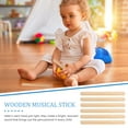 thumbnail image 5 of STRANDCHIC 6 Pcs Bâtons Musicaux d'Entraînement au Rythme Jaune Clair pour Jouer à la Maison, 5 of 5
