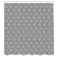 thumbnail image 2 of Ambesonne Botanical Shower Curtain, Striped Exotic Leaves, 69"Wx70"L, Grey and Blush, 2 of 4