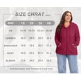 thumbnail image 4 of Cueply Plus Size Zip Up Hoodie for Women Lightweight Ribbed Knit Jacket Long Sleeve Sweatshirt with Pockets Casual Fall Winter Outerwear, 4 of 8