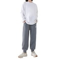 thumbnail image 3 of SGMVNU Girl Eembroidered Sweatpants Casual Long Trousers Elastic High Waist Joggers Pants Teen Girls Sweat Pants with Pockets(Size 15-16 Years, Grey), 3 of 8