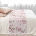 thumbnail image 2 of Cherry Blossom Bed Runner for King Size Bed, Japanese Pink Cherry Floral Leaf Pink Soft Bedding Scarf Bedding Protector Slipcover Sofa Throw for Bedroom Hotel Guesthouse, 2 of 8
