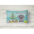 thumbnail image 2 of Carolines Treasures BB1603PW1216 Christmas Tree and Weimaraner Canvas Fabric Decorative Pillow, 12H x16W, multicolor, 2 of 3
