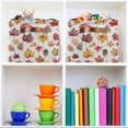 thumbnail image 6 of Yayeee 2 Pack Canvas Storage Basket with Handles for Shelves Fabric Bins Closet Organizer, Gray Autumn Leaves, 6 of 8