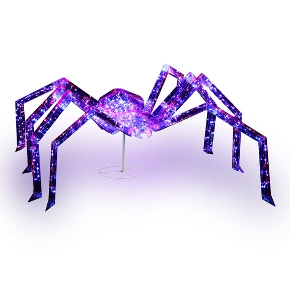 Ktaxon Spider Halloween Lighted Spider Outdoor Decoration Halloween Animatronics for Holiday Lawn Garden Party