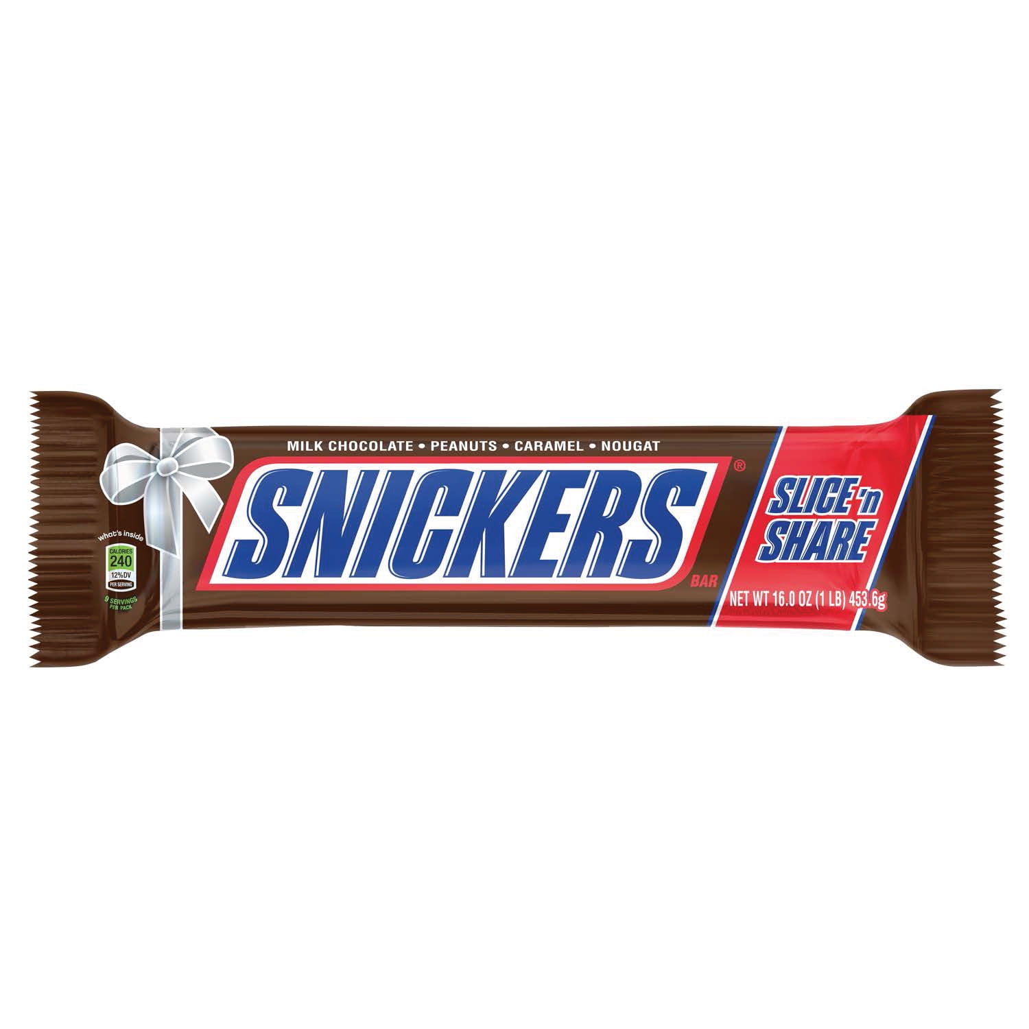 Snickers Slice N' Share Milk Chocolate Candy Bar, 16 Oz - Walmart.com ...