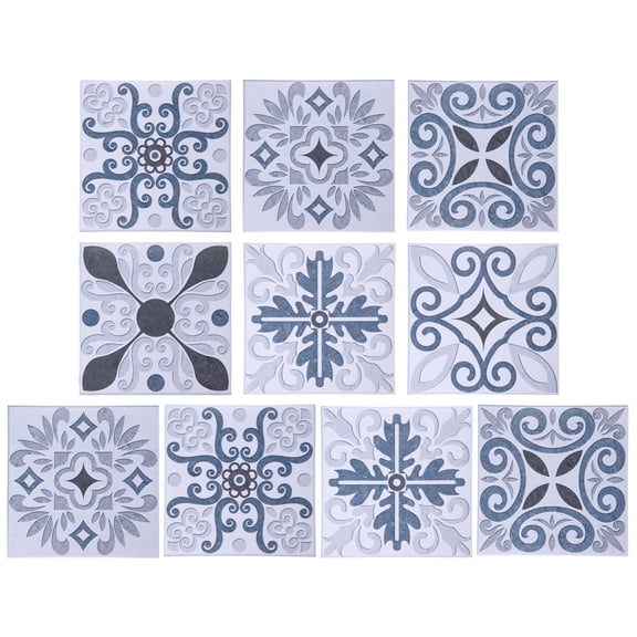 Uxcell 20Pcs Venetia Peel and Stick Backsplash Tiles, 4" x 4" Self-Adhesive Tile Stickers Waterproof Wallpaper Wall for Kitchen Bathroom Bedroom, Colorful