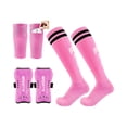 thumbnail image 2 of Soccer Shin Guards with Long Adjustable Straps and Protective Football Socks 3-Piece Gear Set L, 2 of 3
