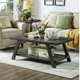 thumbnail image 3 of ONKER  Athens Contemporary 3-Piece Wood Shelf Coffee Table Set, Charcoal, 3 of 17