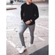 thumbnail image 5 of Jersey de cuello redondo para hombre Jersey de punto Jersey de punto fino Jersey de invierno para hombre (XXL), 5 of 5
