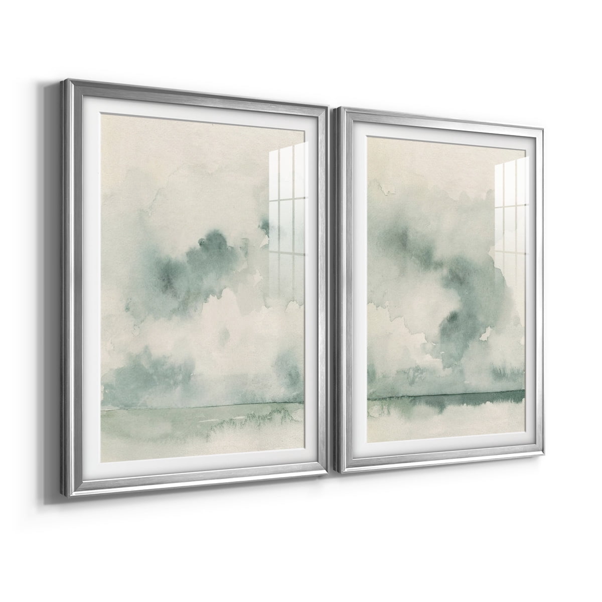 Wexford Home Ocean Impression I Premium Framed Print, 26.5" x 36.5" - Ready to Hang, Silver (Set of 2)