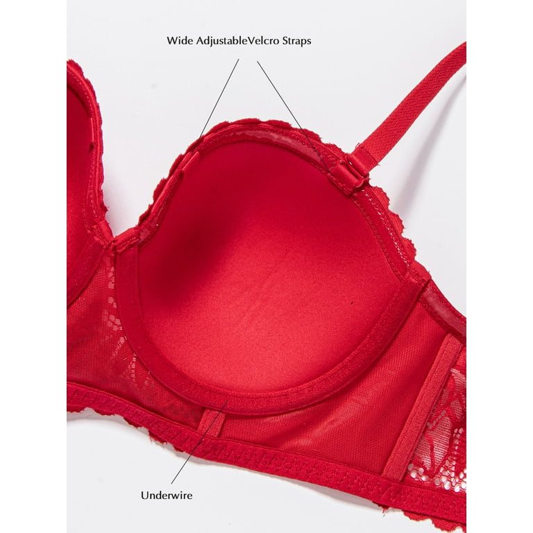 Deyllo Women's Strapless Bra Underwire Full Coverage Multiway Bra Plus Size  Red Carpet : : Clothing, Shoes & Accessories