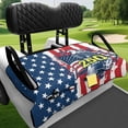 thumbnail image 4 of XYZCANDO Patriotic American Eagle 250th Design Golf Cart Seat Cover | 4 Pockets Non-Slip Terry Cloth Universal 2-Seat Golf Cart Accessory, 4 of 9