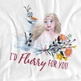 thumbnail image 3 of Frozen  Adult I'd Flurry For You Elsa & Olaf Valentine's Day T-Shirt, 3 of 4