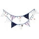 thumbnail image 1 of Banderines triangulares de tela para fiestas, banderines de cuerda, decoración de cumpleaños (azul), 1 of 5