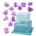 thumbnail image 3 of Conjunto de cortadores de galletas Kearding 40 piezas letras en inglés morado, 3 of 5