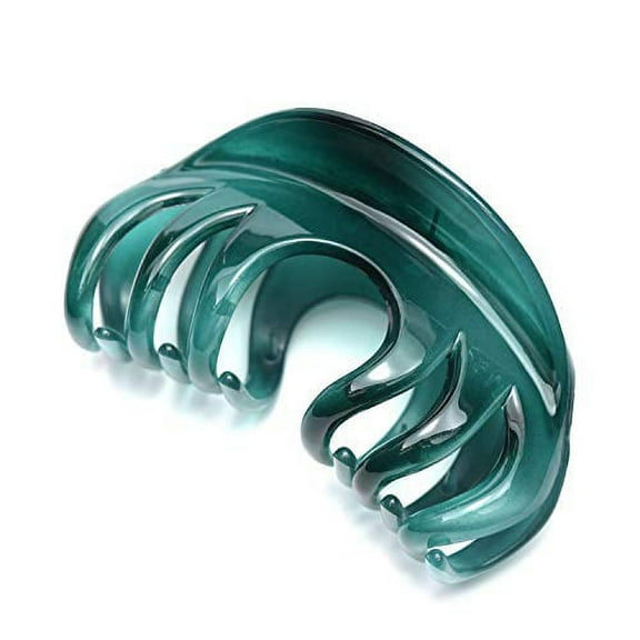 Youxuan Hair Claw for Women, 4 Inch Pretty Hair Clip, Hair Grip for Thick Hair, Niagara Blue