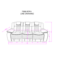 thumbnail image 5 of Global Furniture USA U7068 Grey 10 Power Reclining Sofa with Drop Down Table, Wireless Charger. LED and USB, 5 of 7