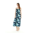 thumbnail image 4 of Women's Hawaiian Luau Floral Print Maxi Sweetheart Dress S Orchid Breeze Navy, 4 of 5