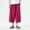 Wine, variant on New Men Wide Leg Pants Loose Large Ice Silk Crop Pants Harlan Elastic Beach Pants Men's Cargo Pants
