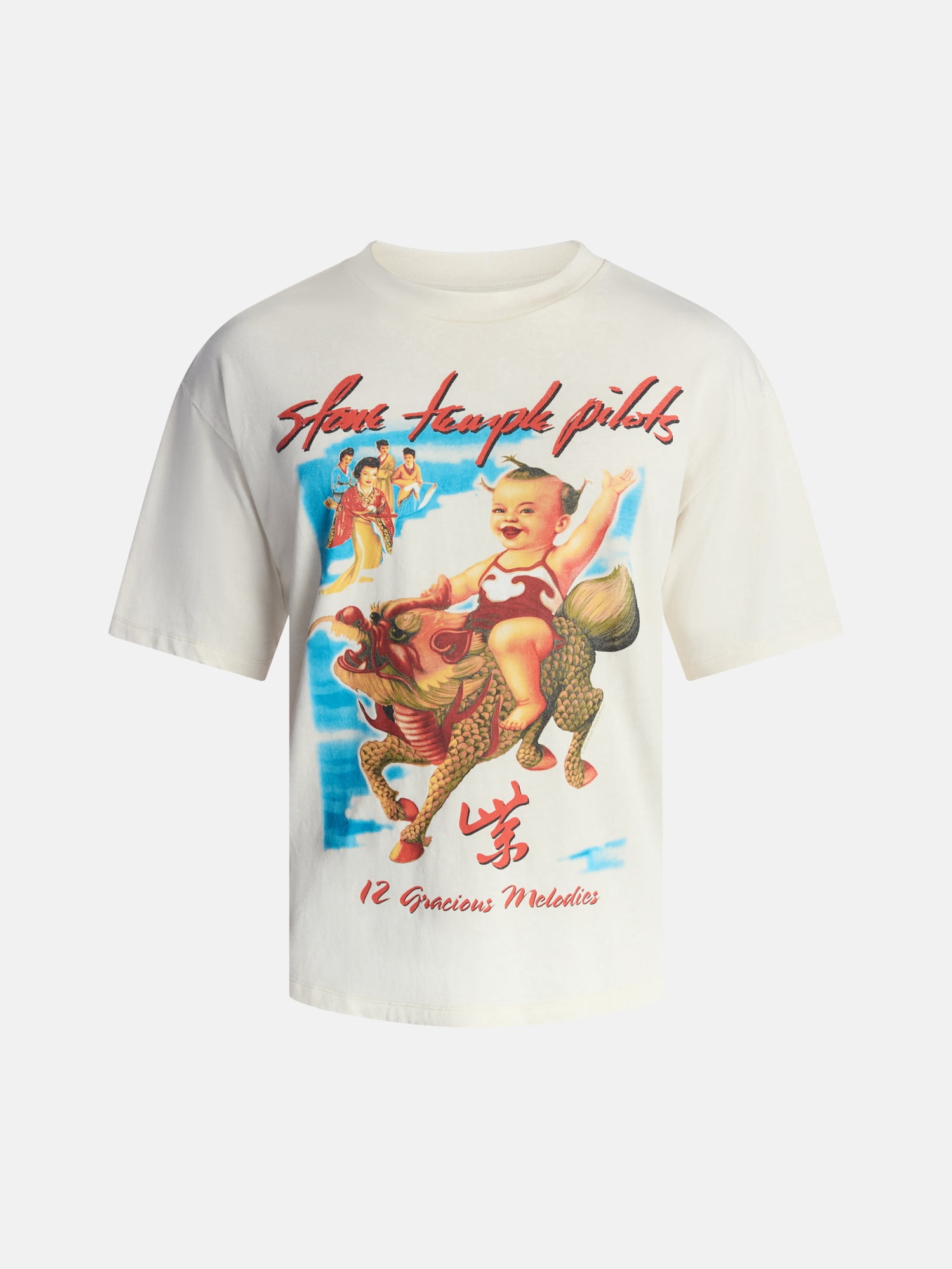 Stone Temple Pilots Mineral Washed Boxy Fit Graphic Tee Shirt, Sizes XS-4XLT