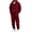 Q9-Wine, variant on Havenx Mens 2 Piece Sweatsuit Full-Zip Long Sleeve Drawstring Fleece Lined Hoodies and Elastic Waist Jogger Pants Set with Pockets Tracksuit Set Casual Athletic Winter Jogging Workout Suit,Camel S