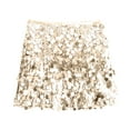 thumbnail image 5 of Sequin Skirts for Women Stretchy Bodycon Mid Waist Mini Skirt Summer Dressy Night Out Party Holiday Glitter Skirts,Gold - S, 5 of 5