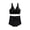 Black #054, variant on Swimwear Tankini for Women Modest Two Piece V-Neck Twist Front Full Coverage Boyshorts for Beach Navy S