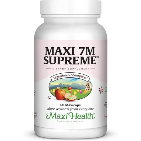 Maxi Health 7M Supreme Probiotic for Adults & Kids – Digestive Support – 60 Vegetarian Capsules