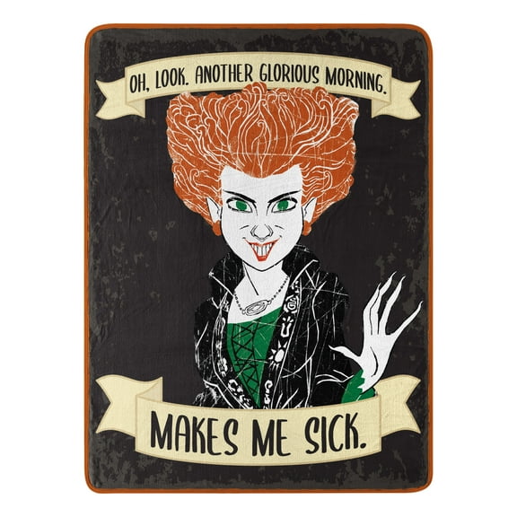 Hocus Pocus Glorious Morning Sisters Blanket Warm Soft Super Throw 46" x 60''
