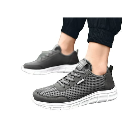 

Lacyhop Men Fashion Sneakers Lace Up Comfort Casual Walking Trainers Shoes