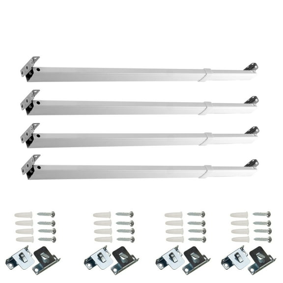 Flat Sash Rods 20-36 inch (Set of 4) - White