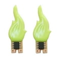 thumbnail image 1 of 2 uds luces de llama Mini lámparas decorativas prácticas multiusos de luz nocturna candelabros Verde, 1 of 8