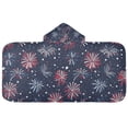 thumbnail image 5 of Yayeee Kids Hooded Towel with Hand Pockets Beach Soft Absorbent Bath Wrap 50 x 23.5 inch, Red and Blue Fireworks Pattern, 5 of 5