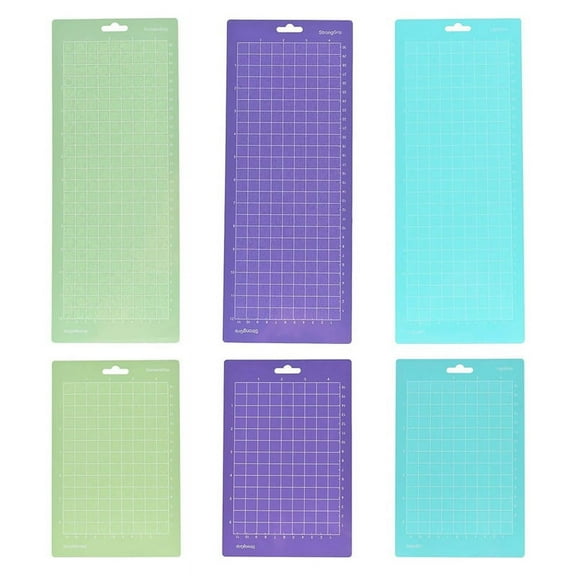 6PCS Cutting Mat for Cutter Plotter Super Grip 6.5x4.5Inches and 12x4.5Inches Cutting Pad Crafting Mat,6 x Crafting Mat,Multicolor