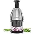 thumbnail image 3 of Fullstar Onion chopper Hand chopper for Vegetables - Stainless Steel Nut chopper Manual Hand Food chopper Handheld Food chopper Vegetable chopper Manual Onion Hand chopper Onion Press choppe, 3 of 4