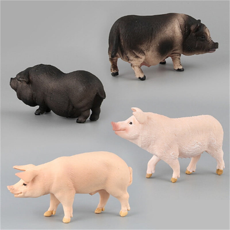 Simulation Animal Pig Model Toy Figurine Decor Plastic Animal Model Kids G RX 