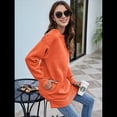 thumbnail image 4 of Sudaderas para Mujer, Sudaderas de Cuello Redondo de A , Suéteres Casuales Holgados, Conjuntos Cómodos de Otoño. Naranja M, 4 of 9