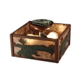 thumbnail image 3 of Meyda Tiffany 50748 10" Square Alligator Flush Mount Ceiling Fixture - Rust, 3 of 6